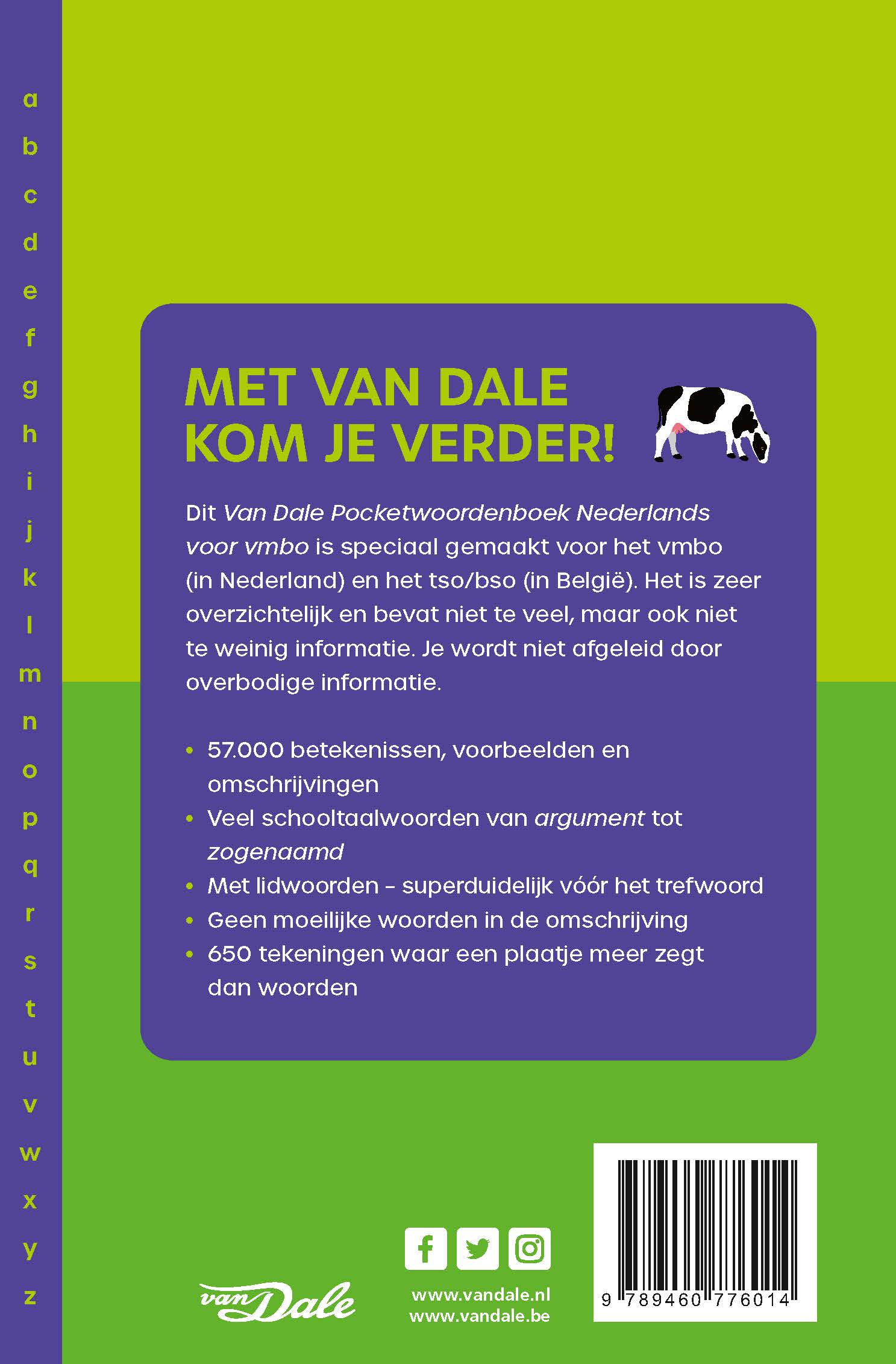 Achterzijde van het boek 'Van Dale Pocketwoordenboek Nederlands voor vmbo'