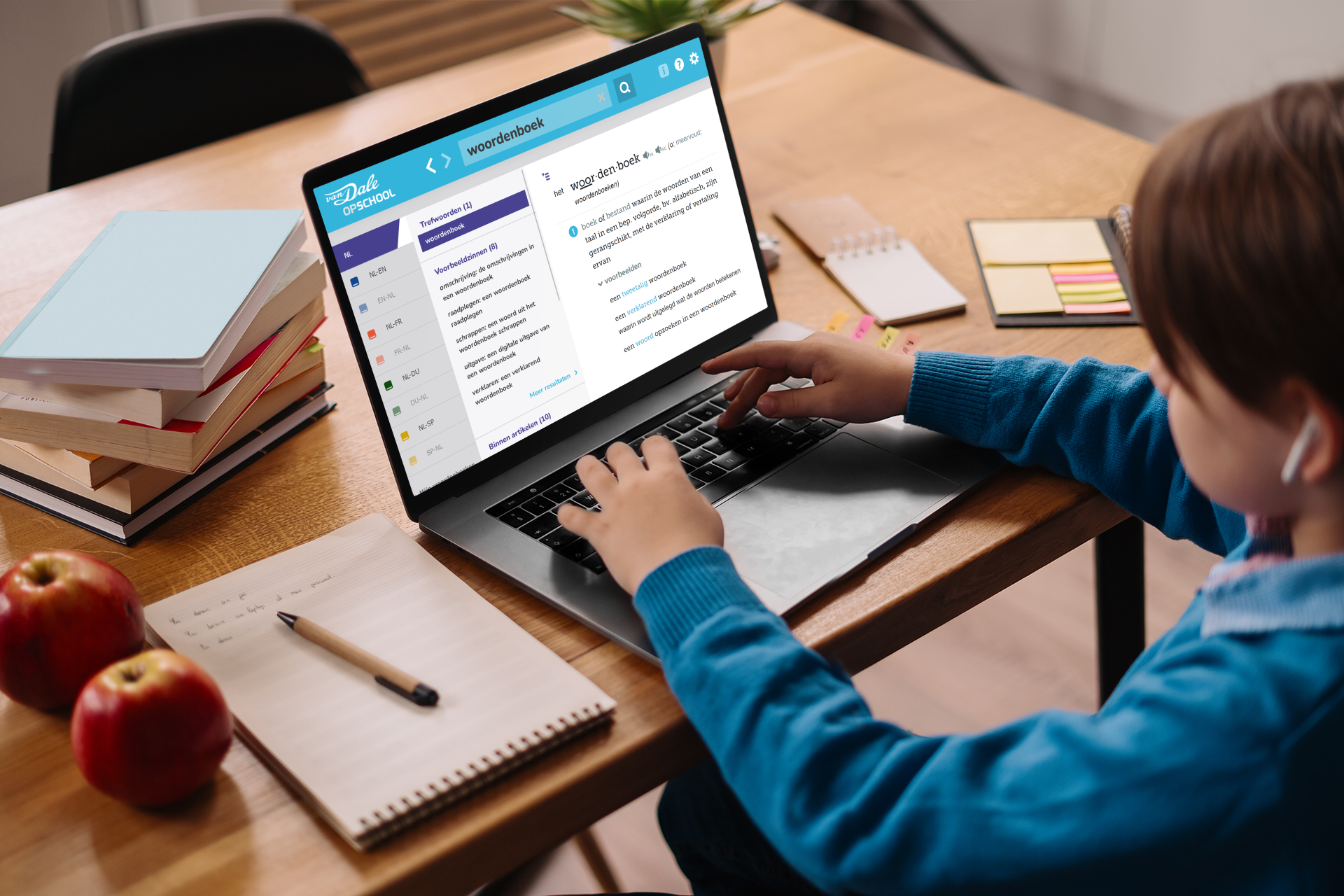 Van Dale Online op school NL-EN-FR-DU-SP
