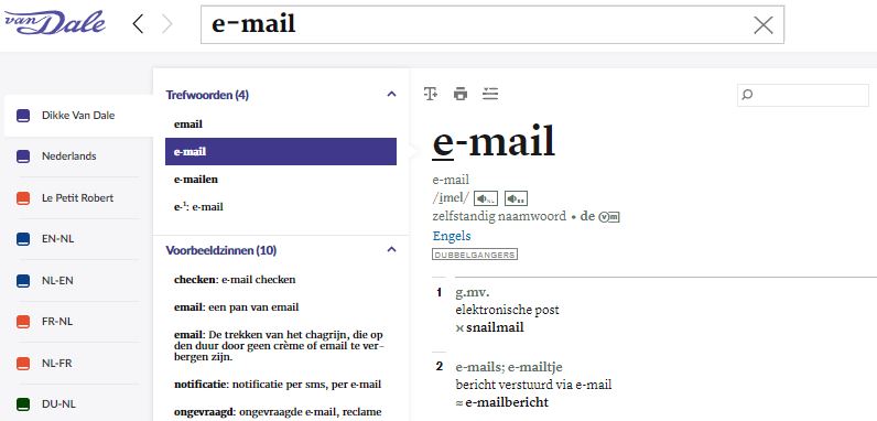 Alternatief voorstel ~ kant Discrimineren E-mail of email? | Van Dale