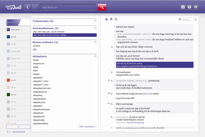 Van Dale Online stip horizon